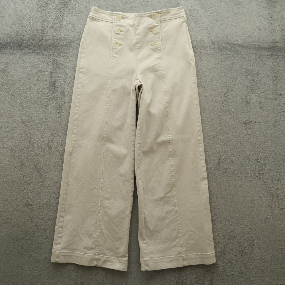 Loft Jeans Women's Size 6/28 Beige High-Rise The Wide-Leg Denim 29.5" Inseam